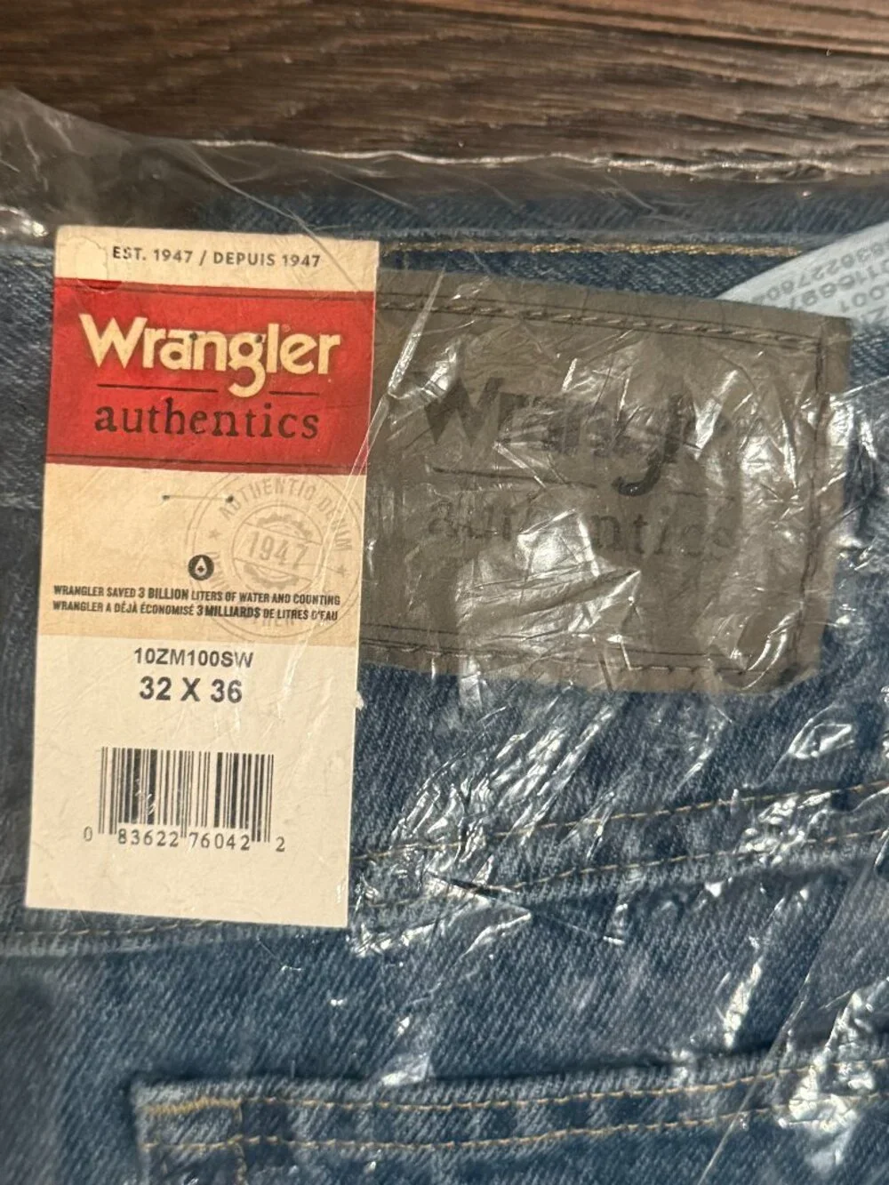 Wrangler Authentics Men's Classic 5-Pocket Regular Fit Jeans 32x36 Stonewash New